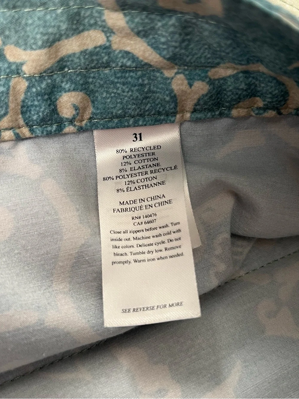 Faherty Classic Boardshorts Blue Floral Batik 31